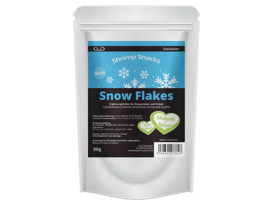GlasGarten Shrimp Snacks Snow Flakes, Chard-Spinat