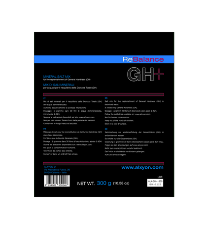 Alxyon ReBalance GH+ 300gr - integratore di durezza totale per acqua osmotica
