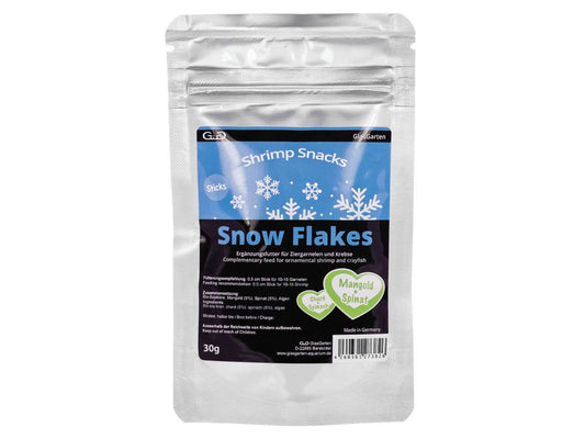 GlasGarten Shrimp Snacks Snow Flakes, Mangold-Spinat mangime per caridine e gamberi